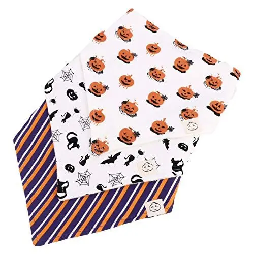 Produktbild: EXCEART 3st Halloween Baby Speichel Handtuch Stylische Unisex-lätzchen Baby-halloween-lätzchen Baby-speicheltuch Baby-hijab Wasser Aufnehmen Neugeboren Schal Reine Baumwolle (über 95%)