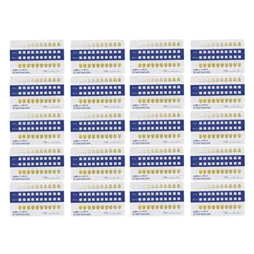 Produktbild: EXCEART 40Pcs Zähne Bleaching Schatten Guide Zahn Bleichen Shades Diagramm Ausrüstung für Professionelle Oder Haushalt Mundpflege Weiß