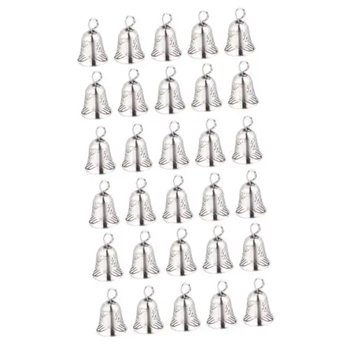 Produktbild: EXCEART 40 STK Mini Bells Rasselglocken Mini-DIY-Glöckchen zur Schmuckherstellung Christmas Tree Ornaments wrihnachtsbaumschmuck Weihnachtsglockenanhänger Anhänger Legierung