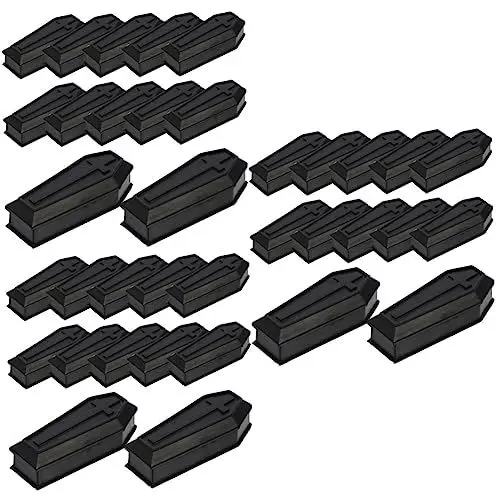 Produktbild: EXCEART 42 Stk Sarg Kiste halloween costume halloween kleidung unikal bonbon box orgien Schatullen Süßigkeitenbehälter Miniatur-Sargkisten Halloween-Party-Requisiten Plastik