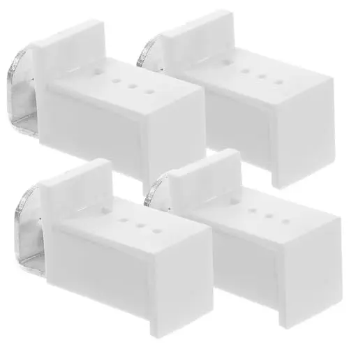 Produktbild: EXCEART 4 Stück Plissee-rollo-halterung Jalousiehalterung Minijalousien Für Fenster Halterungen Für Rollos Mini-rollo-halterungen Fensterkastenhalterungen Verlängern Einstellbar Weiß Pom
