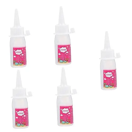 Produktbild: EXCEART 5st Kleber Flasche Quetschflaschen Für Flüssigkeiten Flasche Mit Nadelkleber Farbflasche Mit Nadelspitze Spenderflasche Für Nähmaschinenöl Multifunktion Kind Plastik