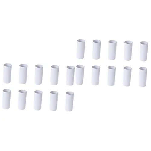 Produktbild: EXCEART 60 Stück Rollen Unterrichtsmaterial Für Lehrer Runde Kartonröhren Kartonröhrenverpackung Lotionstube Aus Pappe Kartonröhren Zum Basteln Weihnachten Papiereimer Weiß Kleinkind