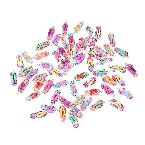 Produktbild: EXCEART 60stücke Slipper Anhänger Handgemachte Diy Materialien Für Schmuck Und Handwerk Für Schlüsselanhänger Ohrringe Und Handyhüllen