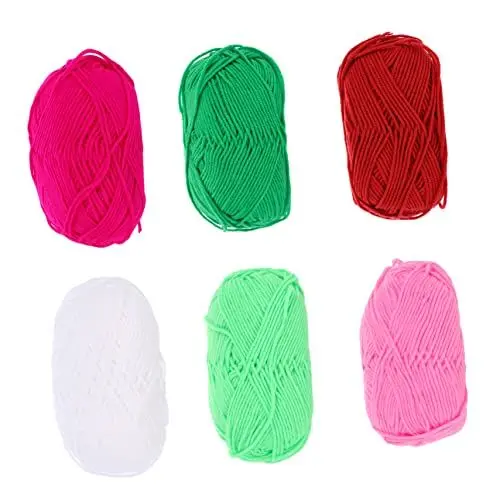 Produktbild: EXCEART Strickgarn-Set 6 Rollen Handstrickgarn Garn Für Heimwollbedarf Exquisite Handwerkskunst Mode