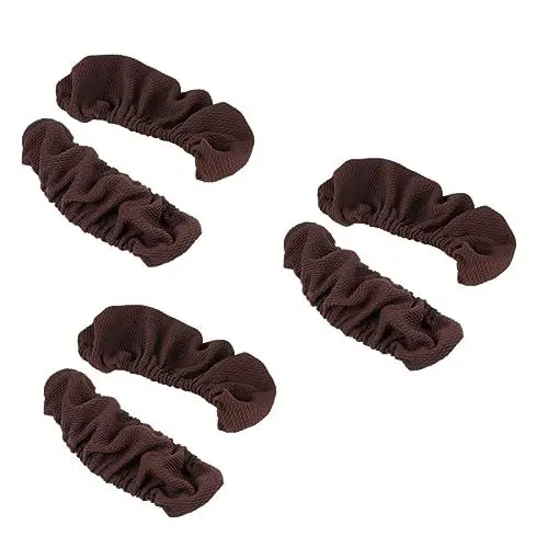 Produktbild: EXCEART 6 STK Bürostuhl Verdickter Elastischer Armlehnenbezug 2 Stück (Dunkelbraun) Weiß Ersatz des Haworth-armpolsters Kleine Couch Für Schlafzimmer Ledersofa Stühle Sofabezug Abnehmbar