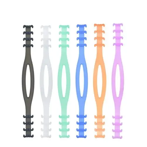 Produktbild: EXCEART 6 Stück Ohrhaken Schnalle Gesichtsschutz Ohrbügel Verstellbar Silikon Anti Rutsch Ohrhalter Mundschutz Ohrschutz Ear Hook für Atemschutz DIY Extender (Mischfarbe)