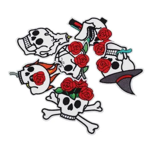 Produktbild: EXCEART 6 Stück Skelett-halloween-dekoration Außerhalb Von Jack Skeleton, Halloween-dekorationen, Halloween-aufnäher Zum Aufbügeln, Halloween-aufnäher, Langlebige Und Stilvolle