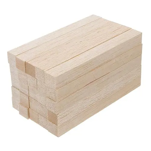 Produktbild: EXCEART 75 Stk Quadratische Holzleiste Natürlicher Holzstab Quadratische Holzstäbe Basteldübel Aus Holz Modell Hartholzdübel Leeres Holz Positionierungsstab 100mm Hölzern Handbuch
