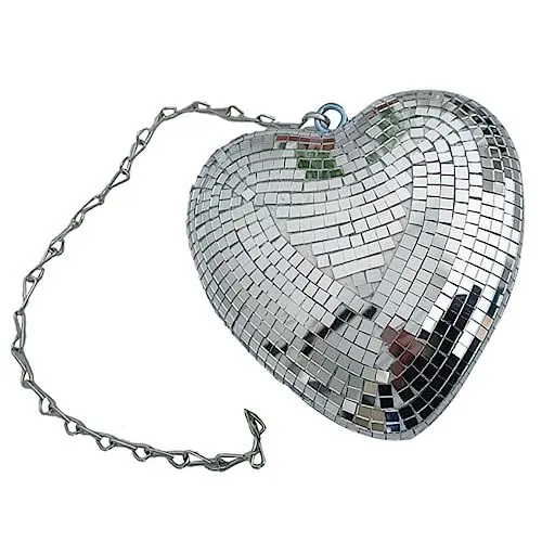 Produktbild: EXCEART Disco-Herz-glasdekoration Disco-Kugel-aufhänger Diskokugel Zum Aufhängen Schleifen Für Stuhlhussen Ausgefallene Raumdekoration Discokugel-Ornamente Liebe Reflektor