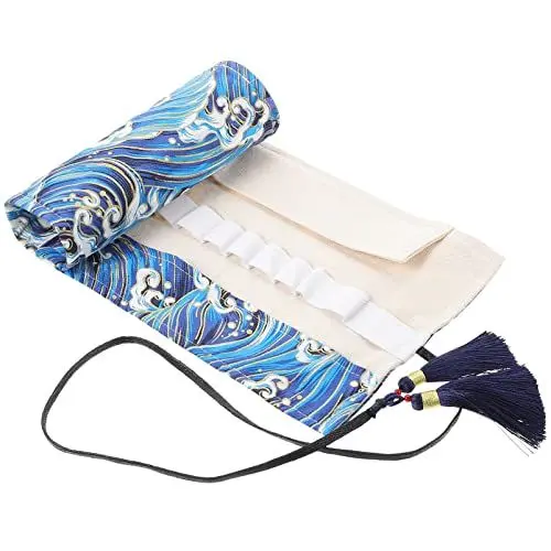 Produktbild: EXCEART Häkelnadel-Etui Stricknadeln Rolltasche cm Blau Chinesisch Organisationsnadeln Sonstiges Reiseweben Praktische Aufbewahrung Garnhaken Faltbare Tragetasche für Zubehör Halterung Ing Rollende