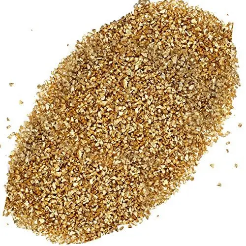 Produktbild: EXCEART Zerkleinerte Glas Splitter Goldene Glitzer-Metallic-Chips FüR Diy Kunsthandwerk, Epoxidharz-Dekoration, Schmuckherstellung Und VasenfüLler