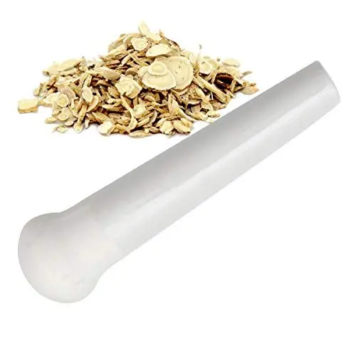 Produktbild: EXCEART Lebensmittel Schleifen Stange 10Cm Keramik Pfünder Porzellan Mörtel Stößel Stange Masher Muddler Lebensmittel Schleifen Stick für Medizin Baby Ergänzende