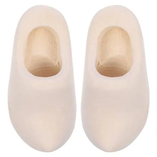 Produktbild: EXCEART Mini-Fingerschuhe 2 Stück DIY-Puppenhaus-Holzschuhe Miniatur-Unvollendete-Holzschuhe Blanko-Schuhe Aus Den Niederlanden Mini- -Dekoration Zum Basteln Schlüsselanhänger B
