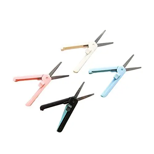 Produktbild: EXCEART Multitools 4 Stück Multifunktionse Bastelschere Sicherheitsschere Für Bastelarbeiten Edelstahlschere Tragbarer Bastelschneider Falt Kindere Papierschneider Mini Reisen