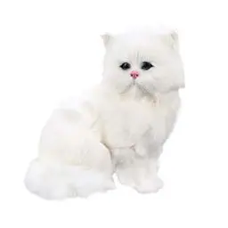Produktbild: EXCEART Realistische Katze Figur Plüschtiere Katze Sitzende Plüsch Perserkatze Haus Hotel Büro Dekoration Kinder Freunde Familien Geburtstag Geschenk