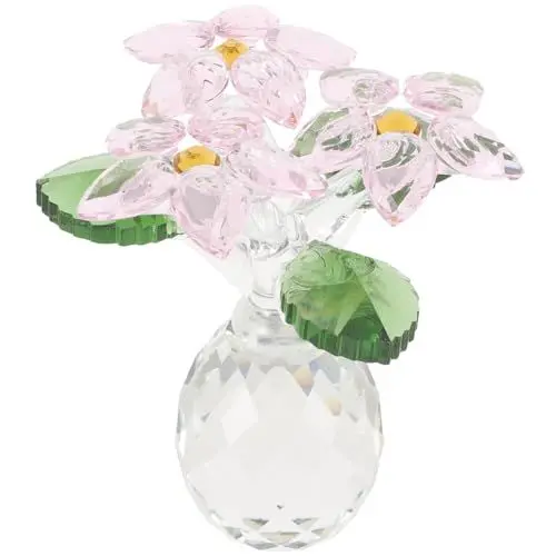 Produktbild: EXCEART Schreibtisch-dekor Hausverzierung Vase Einmachgläser Klares Bouquet Kristalldekoration Statue Zur Heimdekoration Desktop-statuen Kristallfiguren Briefbeschwerer Glas Blumen