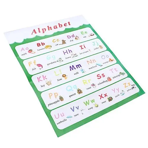 Produktbild: EXCEART Alphabet Aufkleber Vorschule Pädagogische Poster Für Kinderzimmer Englisch Lernen Spielzeug Zufällig Stil
