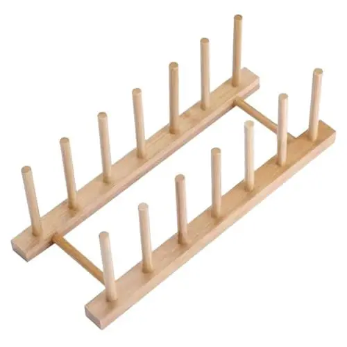Produktbild: EXCEART Einfacher Garnhalter Aus Holz – Spulen-organizer Nähzubehör Und Zubehör