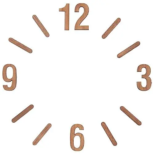 Produktbild: EXCEART DIY Wanduhr Set 9 Zoll Leicht Zu Montieren Uhr-Ziffern-Set Hölzerne Arabische Zahlen DIY-Digitaluhr-Zahlen Ersatz Reparatur