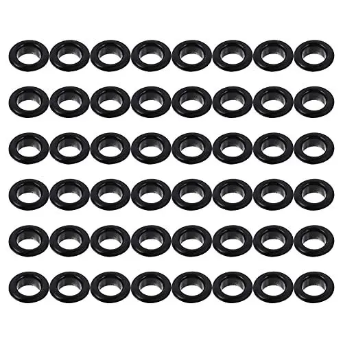 Produktbild: EXCEART Vorhang Ösen 200Pcs Schwarz Ösen Öse Metall Tülle Kits 8Mm Öse Ring Dichtung Befestigungen für Schuhe Perle Kerne Kleidung Leder schloss Ösenwerkzeug