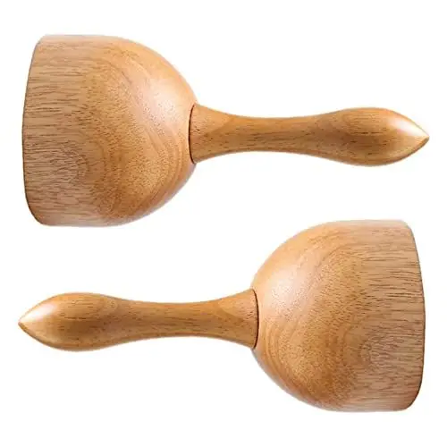 Produktbild: EXCEART Werkzeug Pfen Tasse Massage Maderotherapie- Cup. 2 Stücke Tasse Schwedische Massage Tasse Massage Schr? Massage () Holzschwedischer Schale Schr Schwedische Haushaltsgeräte