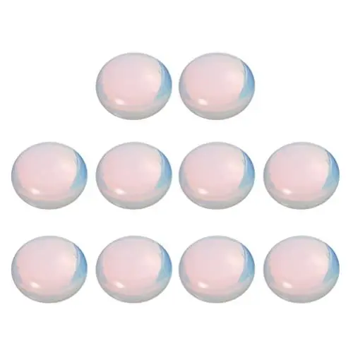 Produktbild: Exceart 10 Stück Natürlicher Opal Stein Cabochons Flatback Verzierungen Edelsteine für DIY Handwerk Schmuckherstellung 4 mm 0.4X0.4CM siehe abbildung