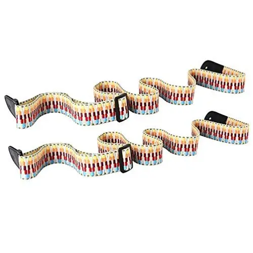 Produktbild: Exceart 2 Stück Gitarrengurte verstellbar Regenbogen stabile Gitarre Schultergurte Zubehör für Akustik Klassik E-Gitarren Ukulele Folk Bass