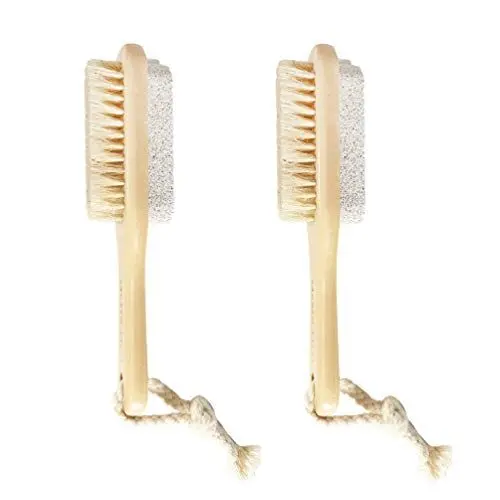 Produktbild: Exceart 2st Bimsstein Reinigen Wäscher Schrubben Natürlich Eliminator Doppelseitige Fußfeile Pediküre-tools Fußfeile Fuß Reiben Fuß Bimsstein Fuß-scrub Fußpflege Bambus Peeling Schaber