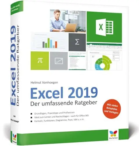 Produktbild: Excel 2019: Der umfassende Ratgeber, komplett in Farbe. Alles, was Sie über Excel wissen wollen. Zum Lernen und Nachschlagen. Auch für Office 365