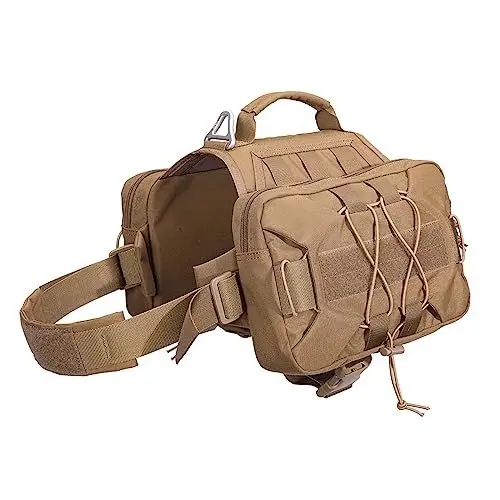 Produktbild: EXCELLENT ELITE SPANKER Dog Pack Hound Hundesatteltasche Rucksack für Reisen Camping Wandern mittlere & große Hund mit 2 geräumigen Seitentaschen(COB-M)