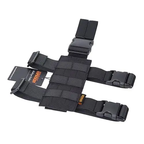 Produktbild: EXCELLENT ELITE SPANKER Taktisch Drop Beinholster Einstellbar Platform Molle Module Universal Tasche für linkes/rechtes Bein(Schwarz)