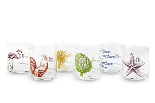 Produktbild: Excelsa 62801 Faune & Flore Set mit 6 Wassergläsern, Glas, Mehrfarbig