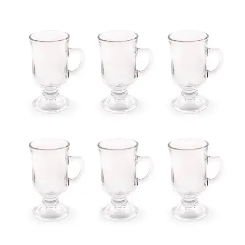 Produktbild: Excelsa Iris Irish Coffee Mug Set mit 6 Tassen, Glas, Fassungsvermögen 120 ml.