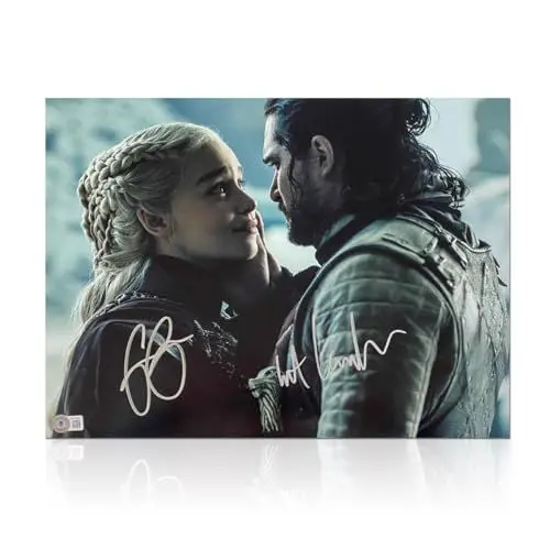Produktbild: Exclusive Memorabilia Game Of Thrones-Foto, signiert von Emilia Clarke und Kit Harington