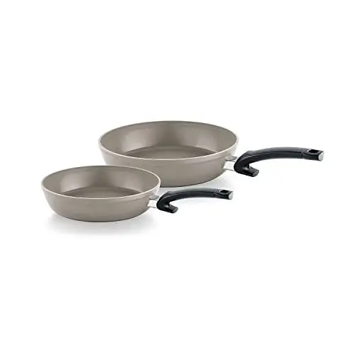 Produktbild: Fissler Ceratal Comfort Pfannen-Set / 2-teilig, Aluminium-Pfanne, Keramik-beschichtet (24+28 cm) Ceramic Bratpfanne antihaftend – Induktion (Exklusive bei Amazon), Grau
