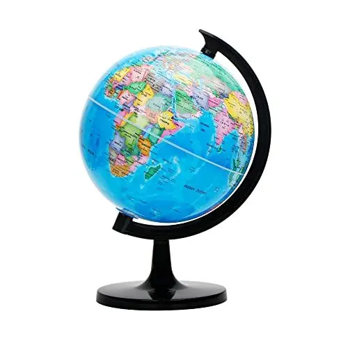 Produktbild: EXERZ 20cm Schülerglobus - Englische Karte - selbst zusammenbauen - Globus Bildung/geographisch/politisch