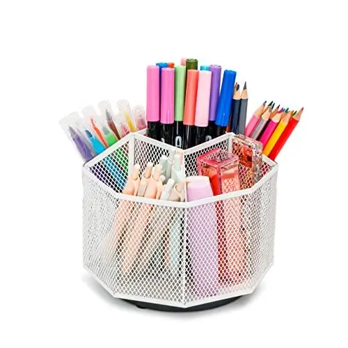 Produktbild: EXERZ 360 Drehbarer Schreibtisch-Organizer, Spinnen Halter, Drehbares Aufbewahrungssystem. Rutschfeste Basis. Für Schreibwaren, Kosmetik, Kunsthandwerk