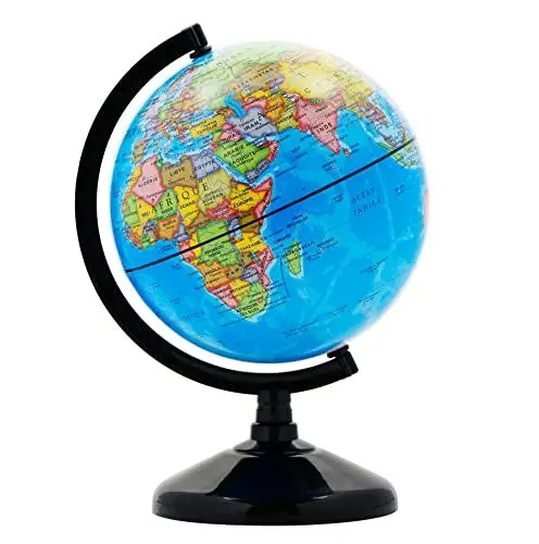 Produktbild: EXERZ 14cm Schülerglobus - Französische Karte - Globus Bildung Drehbarer - Pädagogische/Geografische - Lehrmaterial Globen Politische Karte - Durchmesser 14cm