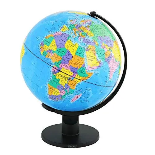 Produktbild: Exerz 30cm Schülerglobus - Englische Karte - Globus Bildung Drehbarer - Pädagogische/Geografische - Lehrmaterial Globen Politische Karte - Durchmesser 30cm