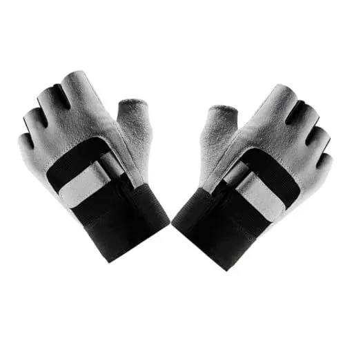 Produktbild: EXHUMKY 1 Paar Fitness Handschuhe Herren Halbfinger rutschfest für Gewichtheben und Radfahren Ergonomische Sporthandschuhe für Training und Outdoor Aktivitäten