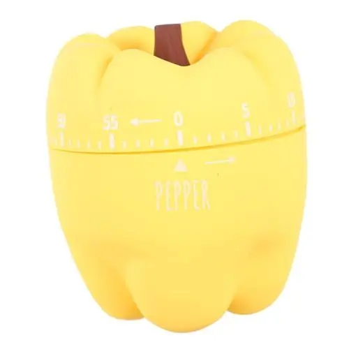 Produktbild: EXHUMKY 1 Stück Küchen Timer Paprika Form Mechanischer Zeitmesser mit Stabiler Basis Lauter Alarm für Präzise Zeitmessung für Kochanwendungen für Freunde und Familie