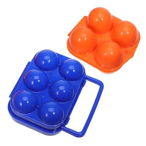 Produktbild: EXHUMKY 2st Für Eier Im Freien Mit Deckel Gitter Kühlschrank-eier-organizer Campingkühlschrank Ebenen Eierkartons Eier Tragetasche Eierhalter Plastik