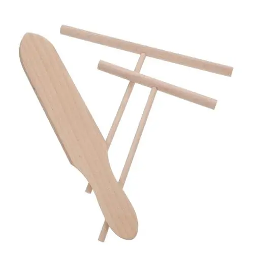 Produktbild: EXHUMKY 3stücke Teiliges Crepe-wender Holz T-förmiger Spreader Und Spachtel Für Gleichmäßige Crepes Für Heimische Küche Backen Von Pfannkuchen