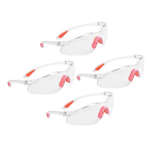 Produktbild: EXHUMKY Schutzbrille Brillenträger 4er Set Schutzbrillen Mit Weichem Nasensteg Verstärkte Anti Kratz Brille Für Arbeit Bau Und Schweißen Schutzbrillen Für Änner Und Frauen Brillen