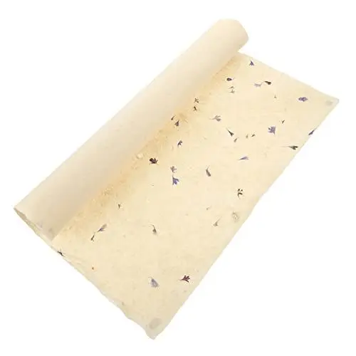 Produktbild: EXHUMKY Seidenpapierrollen mit Blumenmuster Geschenkpapier mit natürlichem Blumendesign für Weihnachten Geschenkpapierbögen ausgefallenes Geschenkpapier zum Selbermachen