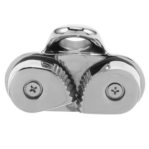 Produktbild: EXHUMKY Einstellbarer Bootsklampe Aus Edelstahl Robuste Cam Cleat Für Kajaks Segelboote Und Anglerboote Inklusive Schrauben Vielseitig Einsetzbar Und Kompakt