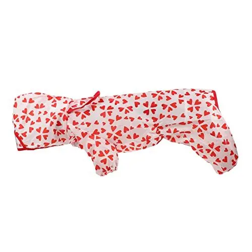 Produktbild: EXHUMKY Wasserdichter Regenmantel Für Kleine Und Mittelgroße Hunde Atmungsaktiver Hundemantel Aus Polyester Praktischer Poncho Für Nasse Tage Schützt Vor Regen Und Sorgt Für Komfort