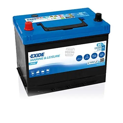 Produktbild: EXIDE 80Ah 510A ER350 DUAL D26 Starterbatterie