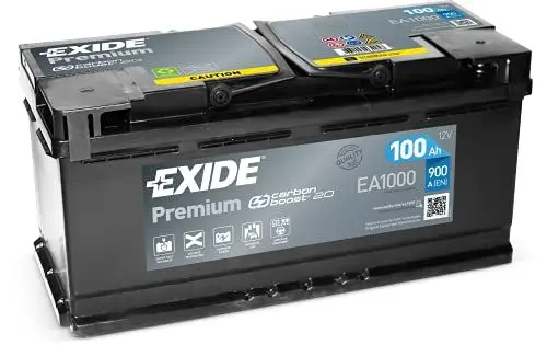 Produktbild: Exide EA1000 Premium Superior Power Autobatterie, lead acid, 12V 100Ah 900A (EN)